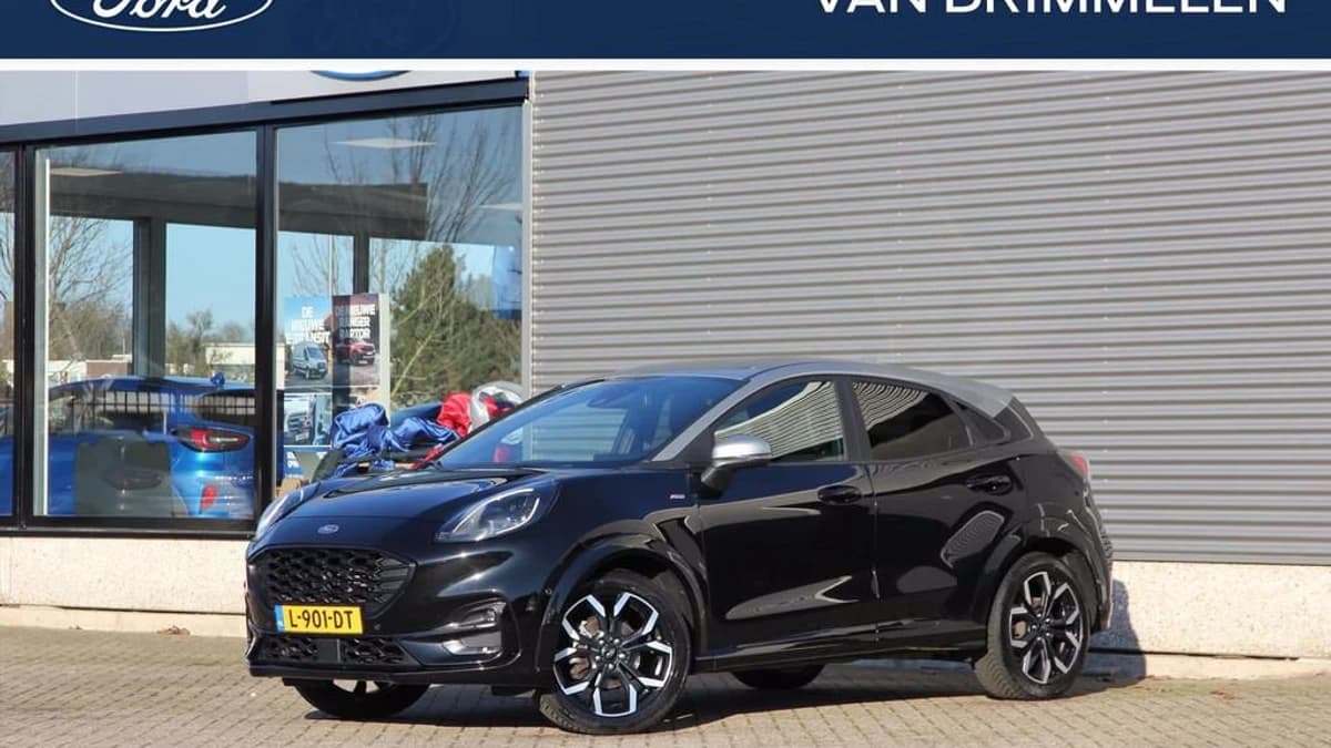 Ford Puma 1.0i Ecoboost Hybrid 125pk ST-Line X | Zilver dak | Dealer onderhouden | B&O Audio | Winterpack | Do Agate Black Metallic — foto 1