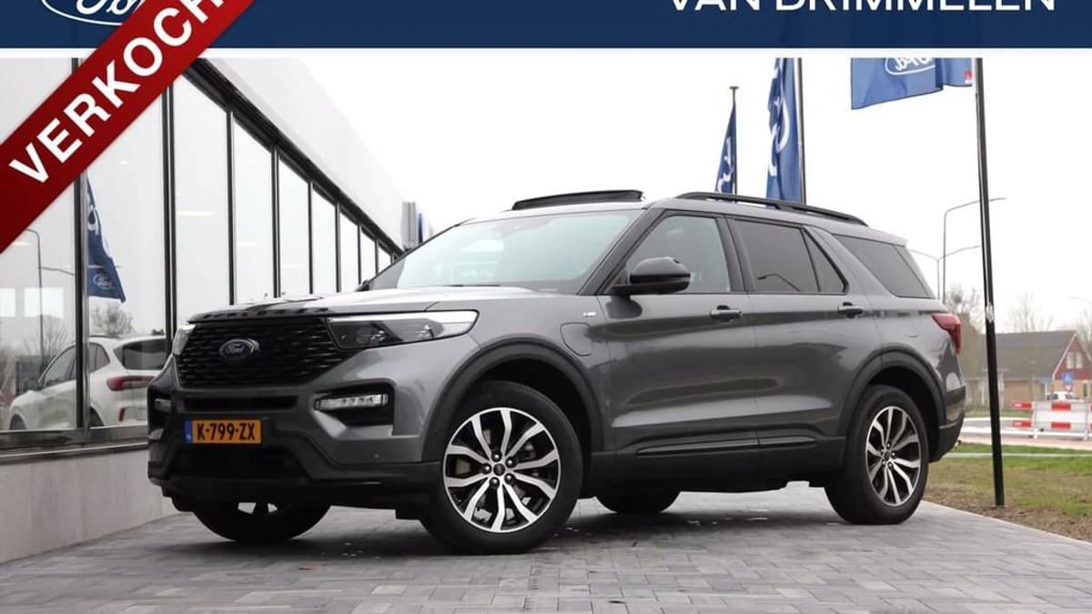 Ford Explorer 3.0 V6 EcoBoost PHEV 457pk Aut ST-Line | Origineel Nederlands | trekhaak | Alarmklasse 3 Carbonized Grey Metallic — foto 1