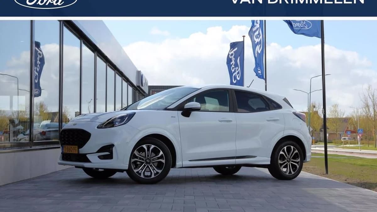 Ford Puma 1.0i Ecoboost Hybrid 125pk Aut ST-Line | Frozen White | Driver Assist Pack | Winter Pack Frozen White — foto 1