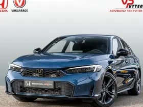 Honda Civic 2.0 Full Hybrid Sport | NL auto l 8 jaar garantie | Seabed Blue Pearl | All In prijs | Navi | PDC voor en achter | Stoelverwarmi