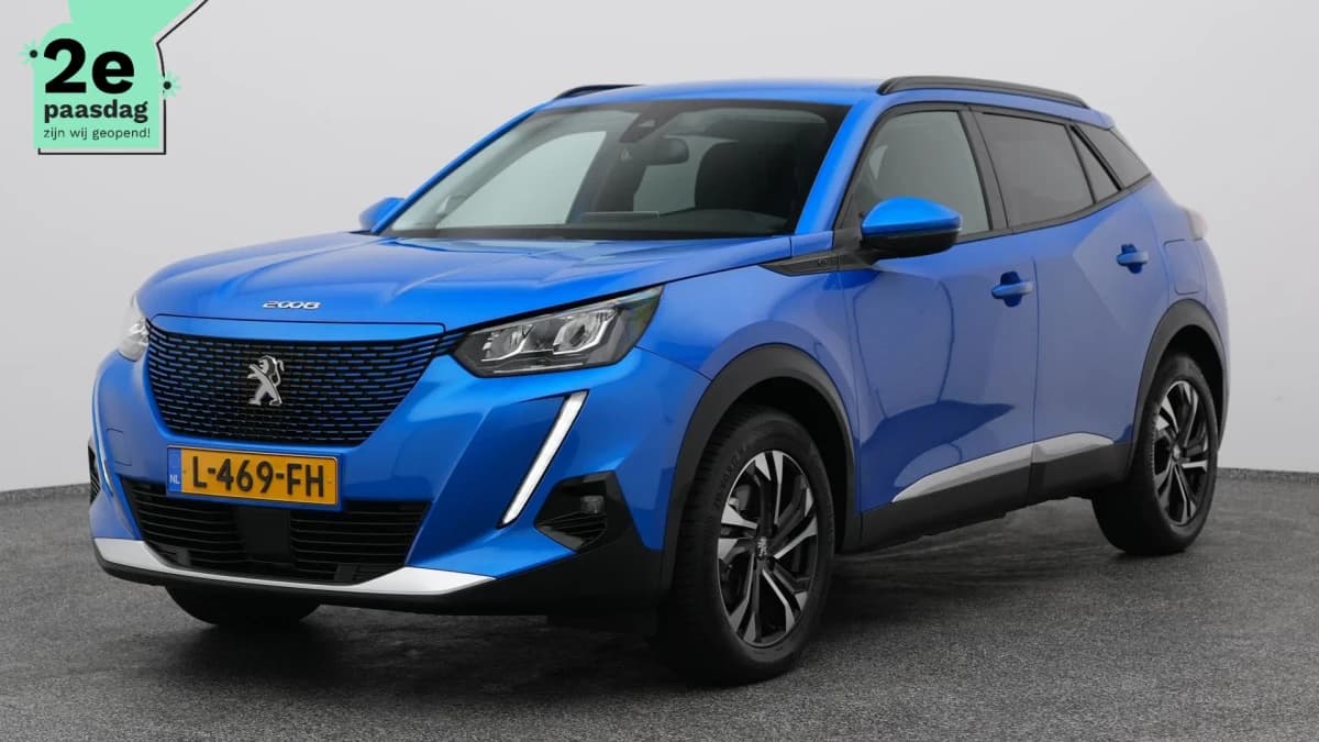 Peugeot E-2008 2008 ev blue lease allure 50 kwh camera carplay stoelverwarming — foto 1