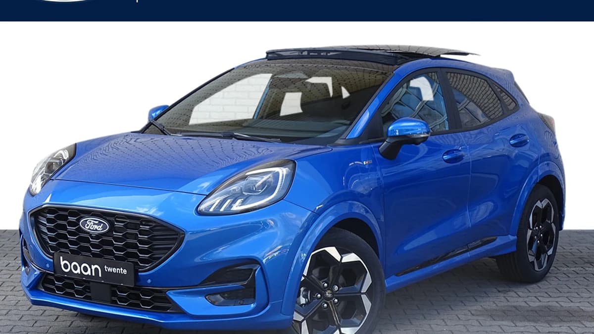 Ford Puma 1.0 Turbo 125pk Mild Hybride ST-Line X | panoramadak | winterpack | blis | 360 camera | adaptieve led koplampen | adaptieve cruise. | uit voorraad leverbaar | desert island blue — foto 1