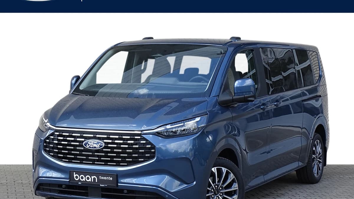 Ford Tourneo Custom 2.5 Plug-IN Hybrid 233 PK L2H1 Titanium X | Incl. BTW & BPM | 8 Persoons | Elektr. Schuifdeuren | Digitale binnenspiegel | Trekhaak wegkl. | Leer | B&O | Adaptive Cruise C. | — foto 1