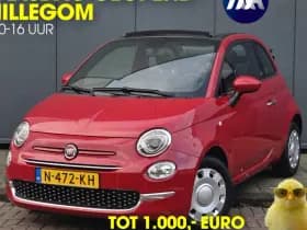 Fiat 500C Hybrid RED Cabrio | Apple-Android | Parkeersensoren | Cruise Control