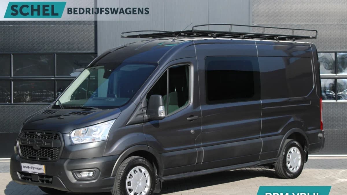 Ford Transit 350 2.0 TDCI L3H2 DC 6Zits Trend 130pk - Trekhaak - Impriaal - Cruise - Raptor Grill - Rijklaar — foto 1