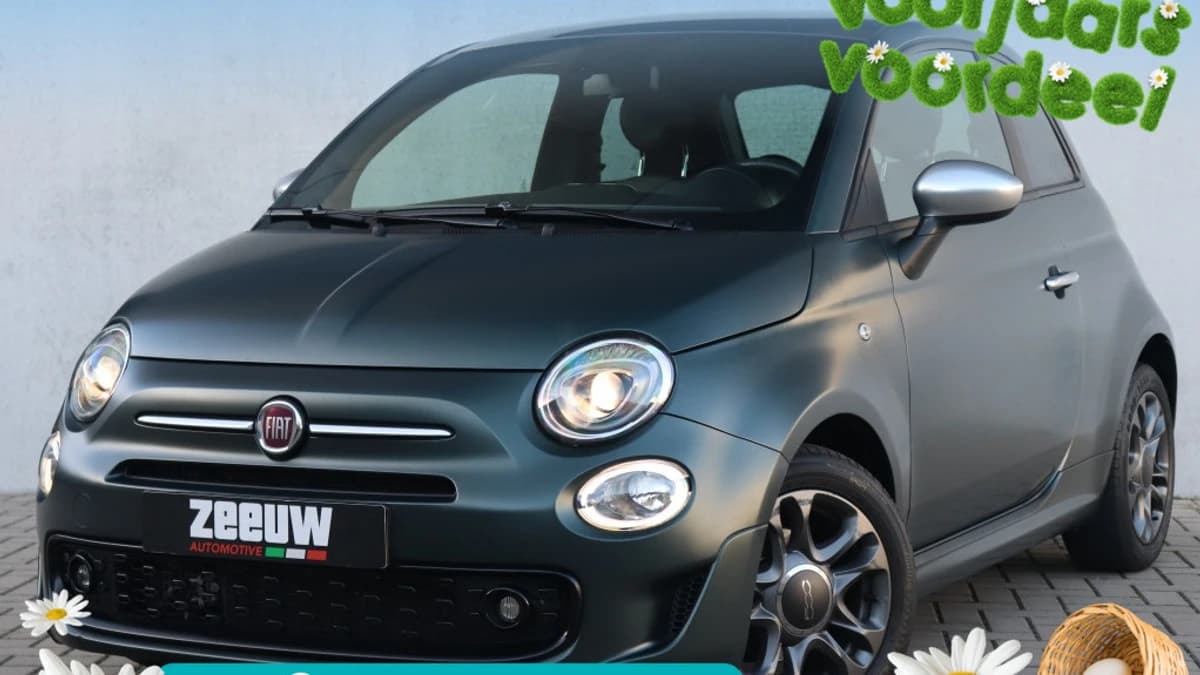 Fiat 500 TwinAir Turbo 85 PK Sport | Navi | Carplay | "matt groen" | 15" — foto 1