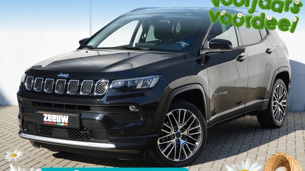 Jeep Compass 4xe 190 PK Hybrid Limited | Leder | Carplay | 360cam | 19" VERKOCHT — foto 1
