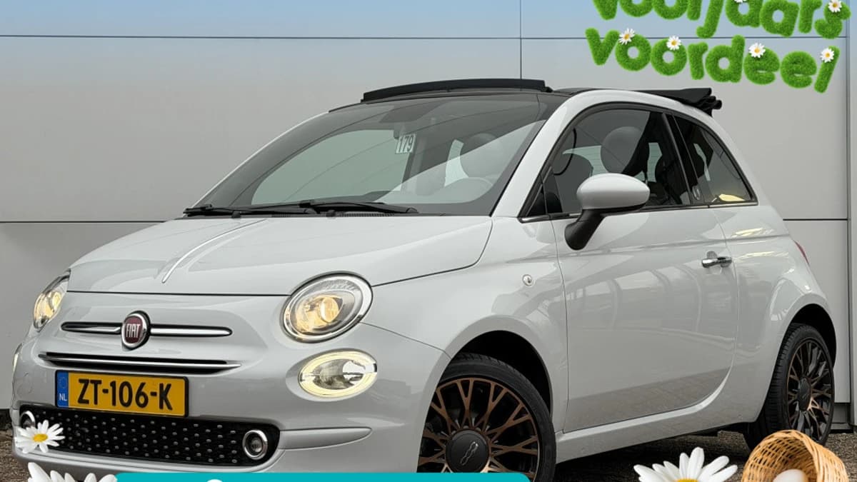 Fiat 500C TwinAir Turbo 85PK 120TH | Navi | Carplay | Clima | 16" — foto 1