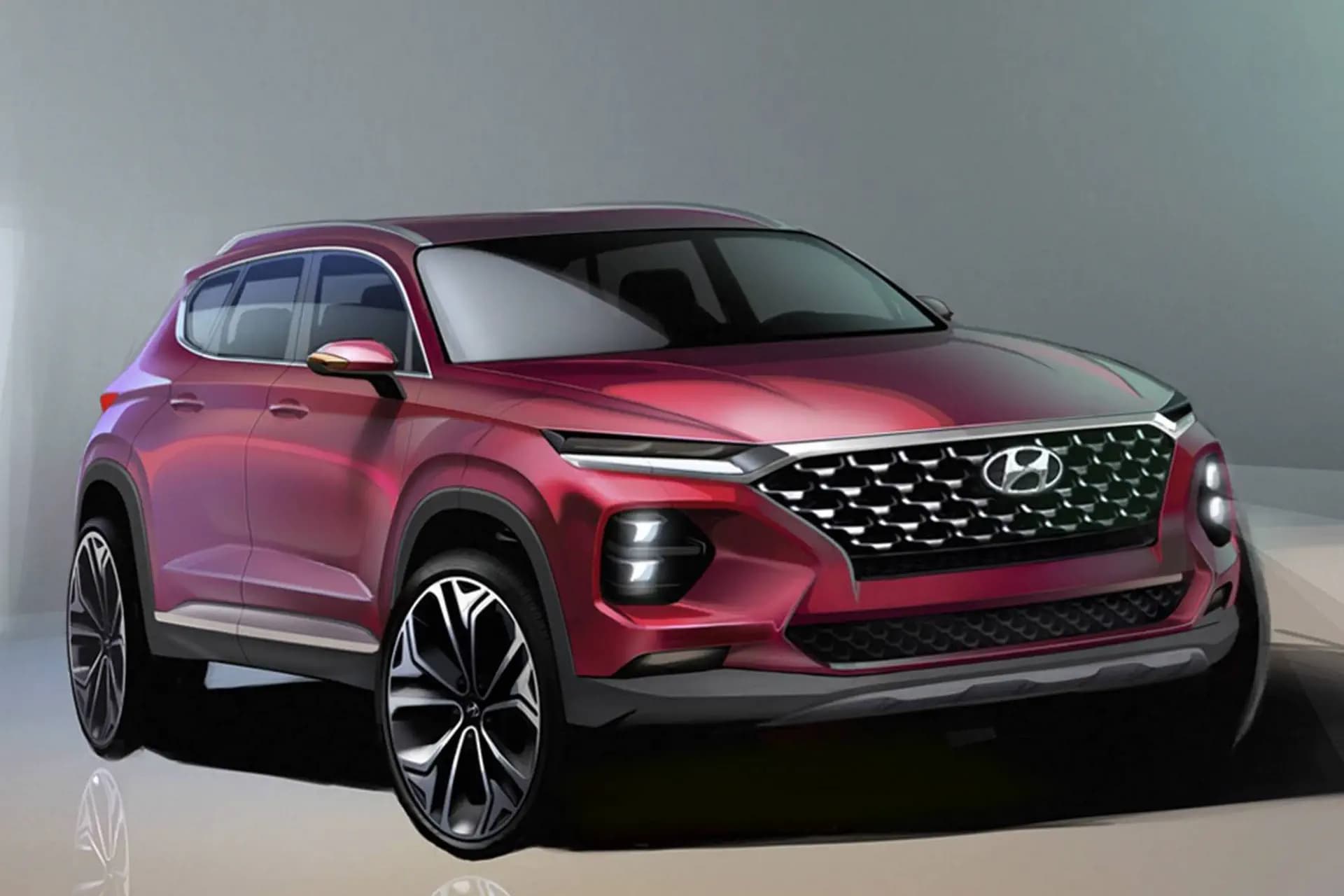 Schetsen geven beter beeld van nieuwe Hyundai Santa Fe