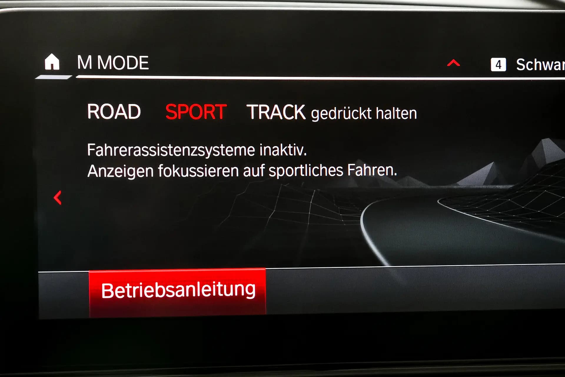 Heel veel instellingen voor BMW M8